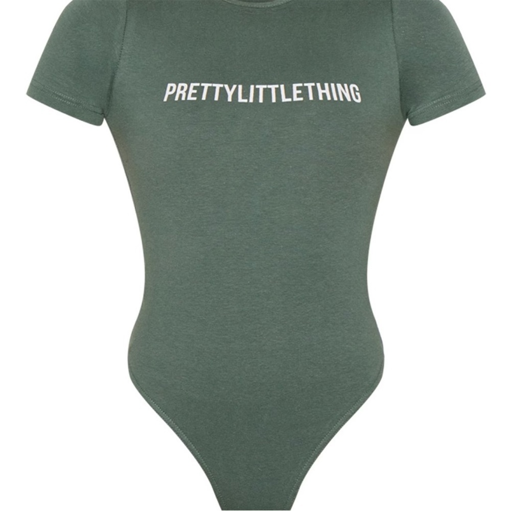 PrettyLittleThing Green Short Sleeve Bodysuit